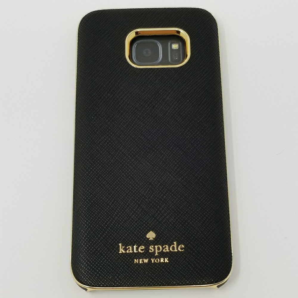 Kate Spade Wrap Saffiano Black Case for Galaxy S7 - Picture 1 of 2